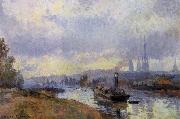 Albert Lebourg Barges at Rouen oil painting artist